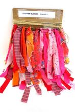 Stoffen slingers roze-oranje, Hobby en Vrije tijd, Feestartikelen, Versiering, Verjaardag, Nieuw, Ophalen of Verzenden