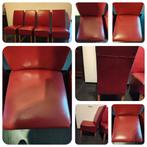 4 leren eetkamerstoelen, Ophalen, Gebruikt, Leer, Vier