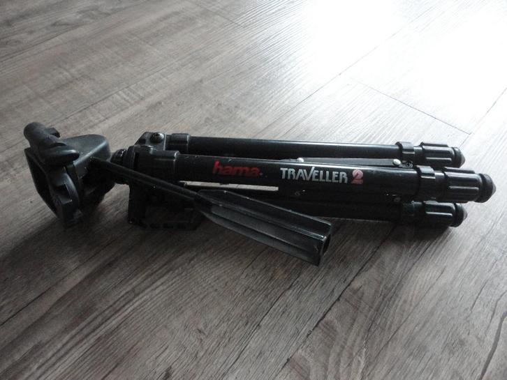 ZGAN ZWARTE HAMA STATIEF TE KOOP, Audio, Tv en Foto, Fotografie | Statieven en Balhoofden, Zo goed als nieuw, Driepoot, Minder dan 150 cm