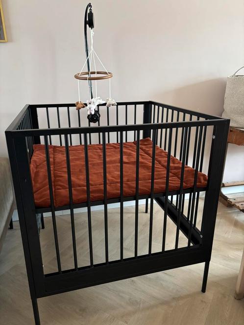 Coming kids Bliss box metaal zwart 80x80, Kinderen en Baby's, Boxen, Zo goed als nieuw, Vierkant, In hoogte verstelbaar, Boxkleed