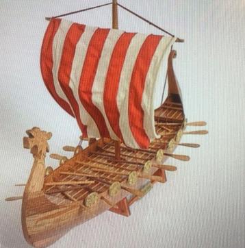 LAATSTE EXEMPLAAR. Modelbouw Viking schip. Nieuw in doos. beschikbaar voor biedingen