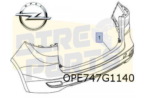 Opel Zafira C Tourer (12/11-9/16)  achterbumper  (te spuiten, Auto-onderdelen, Carrosserie en Plaatwerk, Bumper, Opel, Achter