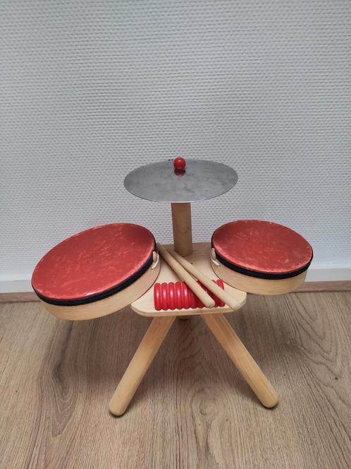 PlanToys Drumstel - Muziek voor Kinderen, Kinderen en Baby's, Speelgoed | Babyspeelgoed, Gebruikt, Overige typen, Met geluid, Ophalen of Verzenden