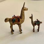 Messing beeldjes van lama's, Ophalen of Verzenden, Zo goed als nieuw, Dier