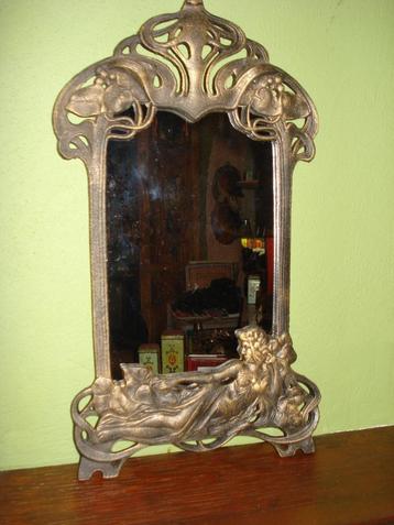 ART NOUVEAU / JUGENDSTIL, SPIEGEL, Brons beschikbaar voor biedingen
