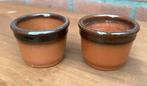 Schattige bloempotjes, Tuin en Terras, Bloempotten, Rond, Ophalen of Verzenden, Zo goed als nieuw, Minder dan 25 cm