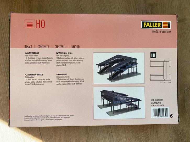 Faller H0 Platform Voetbrug - Nieuw in doos, Hobby en Vrije tijd, Modeltreinen | H0, Nieuw, Brug, Tunnel of Gebouw, Gelijkstroom of Wisselstroom