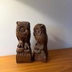 Uilen, Art Deco, houtsnijwerk, vintage, 1ste helft 1900, Ophalen of Verzenden