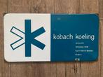Oud Emaille reclamebord Kobach Koeling, Ophalen of Verzenden, Gebruikt, Reclamebord