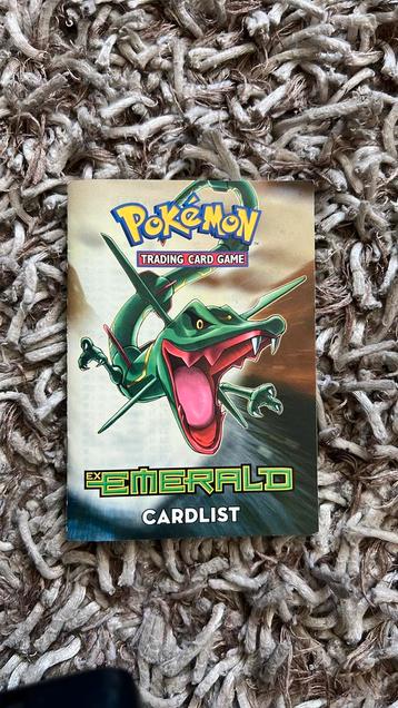 Ex emerald cardlist en rulebook beschikbaar voor biedingen