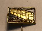 Metalen RET ROTTERDAMS ELECTRISCHE TRAM Speld (Zwart/Messing, Verzamelen, Speldjes, Pins en Buttons, Transport, Speldje of Pin