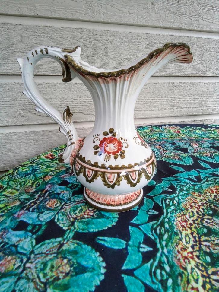 Aardewerk karaf/vaas mooi gedecoreerd., Antiek en Kunst, Curiosa en Brocante, Ophalen of Verzenden