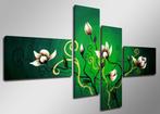 Nieuw * 4 Luik van Canvas * Groen met Bloemen 70x160cm, Ophalen of Verzenden