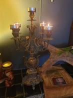 Prachtige oude franse 5 arms kandelaar, Antiek en Kunst, Ophalen of Verzenden, Koper of Brons