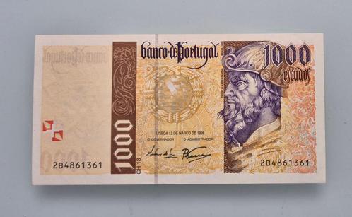 Bankbiljet - Portugal 1000 Escudos 1998, Postzegels en Munten, Bankbiljetten | Europa | Niet-Eurobiljetten, Los biljet, Overige landen