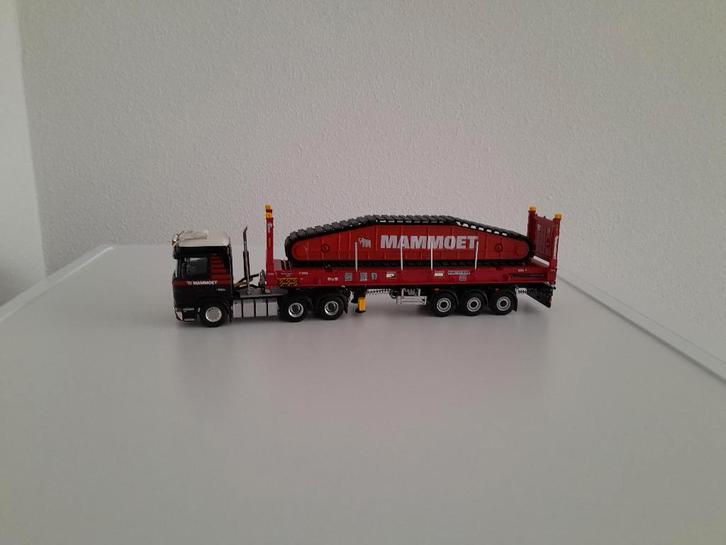Scania Highline  Mammoet Transport met Flat bed container ., Hobby en Vrije tijd, Modelauto's | 1:50, Nieuw, Bus of Vrachtwagen