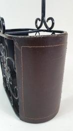 Brocante wijnrek, koffer, draagrek voor 2 flessen. 4C7, Tweedehands verkoop, Tweedehands verkoop, Gebruikt, Ophalen of Verzenden