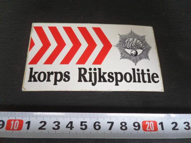 sticker Politie Korps Rijkspolitie, Verzamelen, Stickers, Zo goed als nieuw, Bedrijf of Vereniging, Ophalen