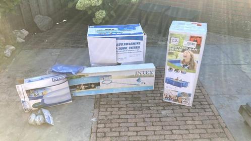 Intex zwembad rechthoekig incl filter en verwarming, Tuin en Terras, Zwembaden, Nieuw, Opzetzwembad, Minder dan 80 cm, 200 tot 400 cm