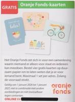 Oranje Fonds-kaarten (Gratis), Tickets en Kaartjes, Eén persoon, Kortingsbon, Warenhuis- of Winkelbon