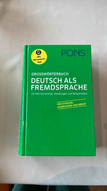 PONS grosswörterbuch woordenboek duits beschikbaar voor biedingen