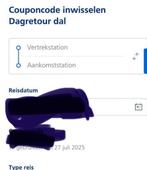 Dagretour trein NS daluren, Tickets en Kaartjes, Trein, Bus en Vliegtuig, Twee personen, Trein, Met bestemming of datum