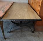 Vintage/ antiek koffietafel marmer blad en gietijzeren basis, Antiek en Kunst, Antiek | Meubels | Tafels, Ophalen