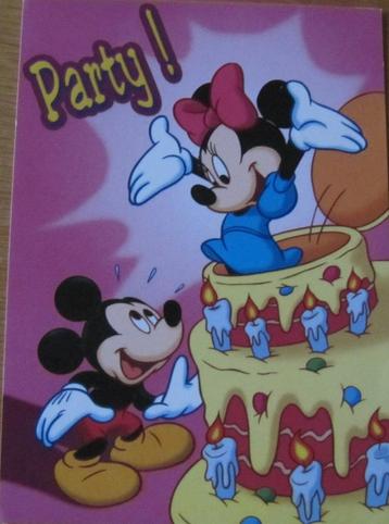 Mickey en Minnie - uitnodiging voor party - nieuwe kaart