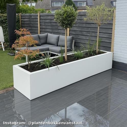Plantenbakken, Tuin en Terras, Bloembakken en Plantenbakken, Nieuw, Metaal, Tuin, Minder dan 60 cm, Vierkant, Ophalen of Verzenden