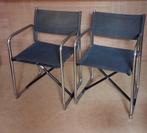 Inklapbare Chrome Stoelen - Set van 2, Huis en Inrichting, Stoelen, Ophalen, Gebruikt, Twee, Metaal