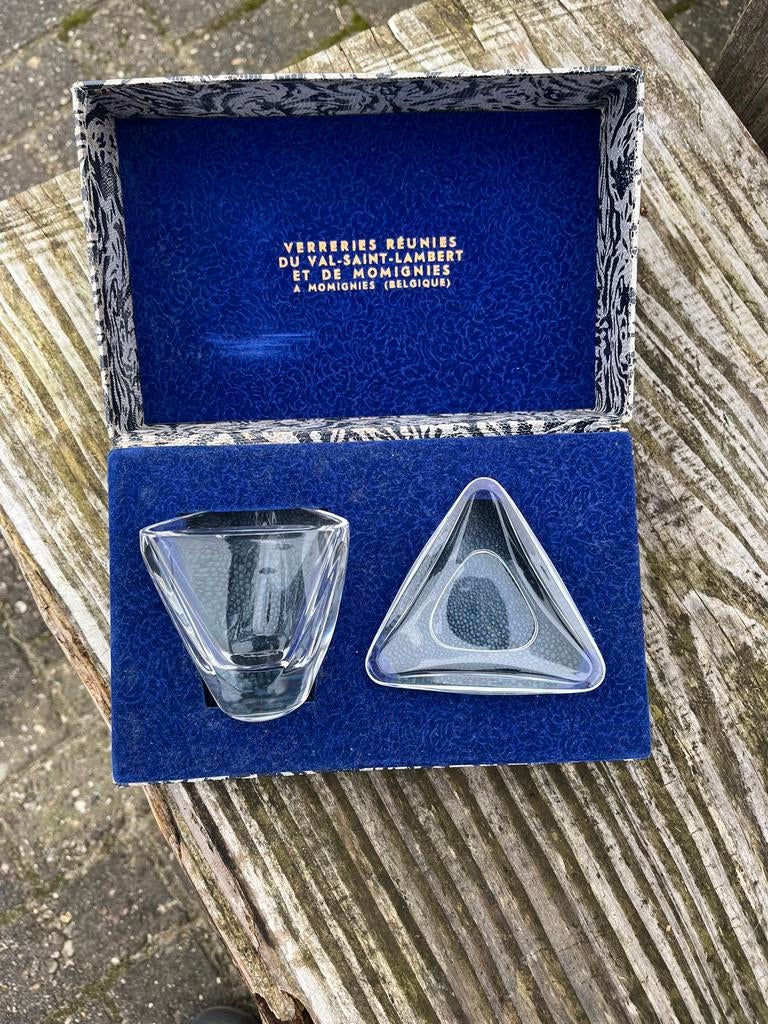 Val-Saint-Lambert glas doos vintage retro jaren 60-70 €22,50, Ophalen of Verzenden, Gebruikt