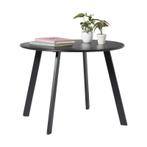 Zwart metalen bijzettafel Xenos NIEUW, Minder dan 55 cm, Metaal of Aluminium, Rond, Nieuw