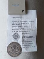 Nederland huwelijkspenning Beatrix en Claus zilver, Ophalen of Verzenden, Zilver