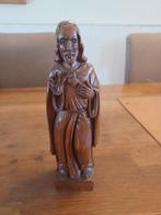 2 vintage houten religieuze heilige beelden, Verzamelen, Ophalen, Gebruikt, Beeld(je)