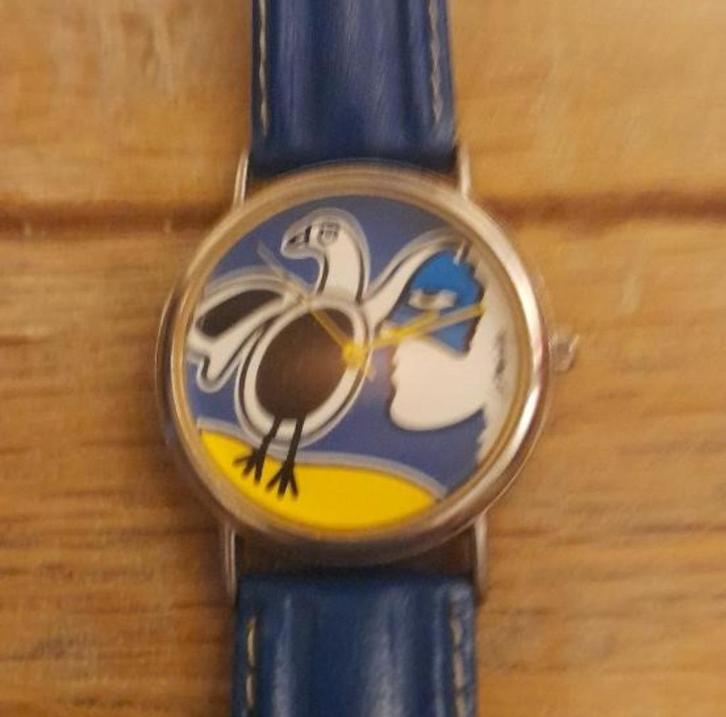 Corneille horloge 1996, Sieraden, Tassen en Uiterlijk, Horloges | Heren, Gebruikt, Polshorloge, Overige merken, Staal, Leer, Ophalen of Verzenden