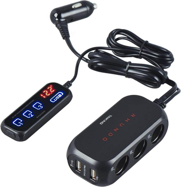 RS-21S 3-Way Car Cigarette Lighter Splitter/Adapter/Charger, Auto-onderdelen, Elektronica en Kabels, Nieuw, Ophalen of Verzenden