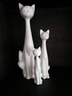 3 keramieke poezen met lange nek, Ophalen of Verzenden