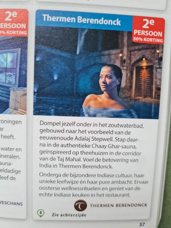 Thermen berendonck voordeelbonnen, meerdere aanwezig, Tickets en Kaartjes, Kortingen en Cadeaubonnen, Drie personen of meer, Spa of Sauna