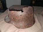 Duitse bovo met inslag hoofd, Verzamelen, Militaria | Tweede Wereldoorlog, Ophalen of Verzenden, Landmacht, Duitsland, Helm of Baret
