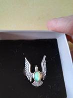 Opaal ring echt zilver vetstelbaar, Ophalen of Verzenden, Zo goed als nieuw, 17 tot 18, Dame