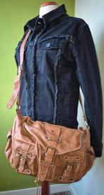 Abro leren cognackleurige tas, Ophalen of Verzenden, Zo goed als nieuw, Bruin