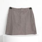 Suede zachte rok grijs met zilveren studs L, Kleding | Dames, Rokken, Maat 42/44 (L), Nieuw, Ophalen of Verzenden, Emmash paris