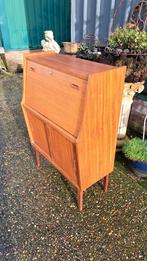 Vintage secretaire, klep bureau, schijftafel, Ophalen, Zo goed als nieuw
