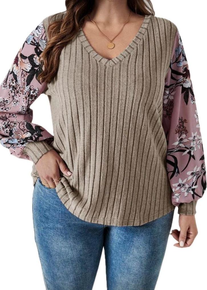 Top Rosa Beige (46-54), Kleding | Dames, Grote Maten, Nieuw, Shirt of Top, Beige, Verzenden