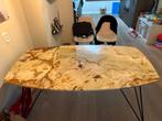 Unieke Onyx Tafel met Hairpin Poten - 1.54m, Ophalen