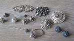Zilver lot divers o.a. zeeuwse sieraden / gesp / oorbellen, Ophalen of Verzenden, Zilver