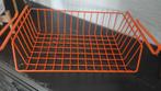Vintage kastmandje oranje draadstaal, Overige materialen, Gebruikt, Mand, Ophalen of Verzenden