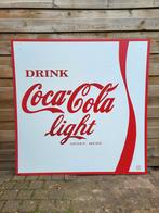 Coca Cola Light Reclamebord 150x150cm vintage kunststof bord, Ophalen, Gebruikt, Reclamebord