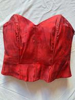 Nu lager| Romantische bustier top in felrood met rozenmotief, Maat 38/40 (M), Angie, Ophalen of Verzenden, Zo goed als nieuw