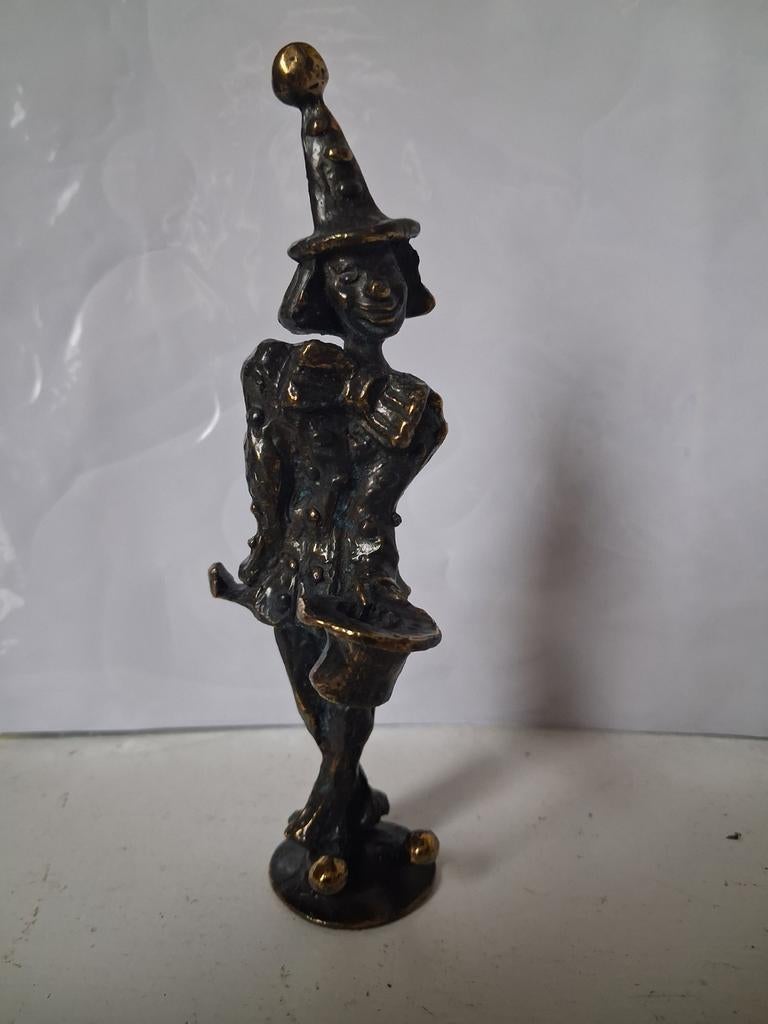 Bronzen beeldje van een nar C Ammerlaan, Antiek en Kunst, Ophalen of Verzenden